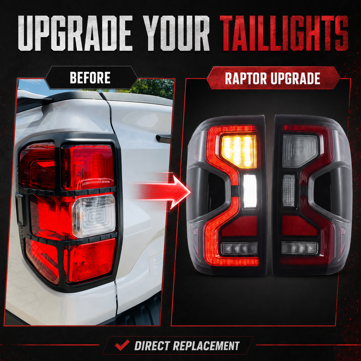 Ford ranger Upgrade Raptor Taillight set