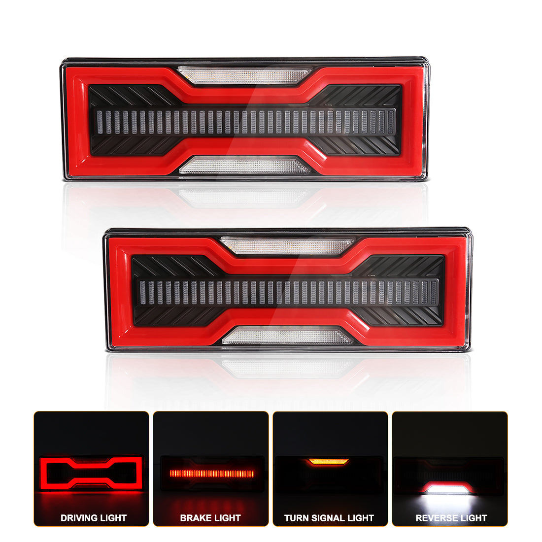 Toyota Land Cruiser LC79 (2006-Present) LED Tail Lights SMOKED SET