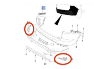 Chery Tiggo 8 Pro Exhaust Bumper Tail Pipe Support Throat Left